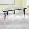 Flash Furniture Half Round 24 W, 47.5 L, 30.25 H, Chrome, Laminate, Particleboard, Steel, Grey XU-A48-HCIRC-GY-T-A-GG - alternate 1